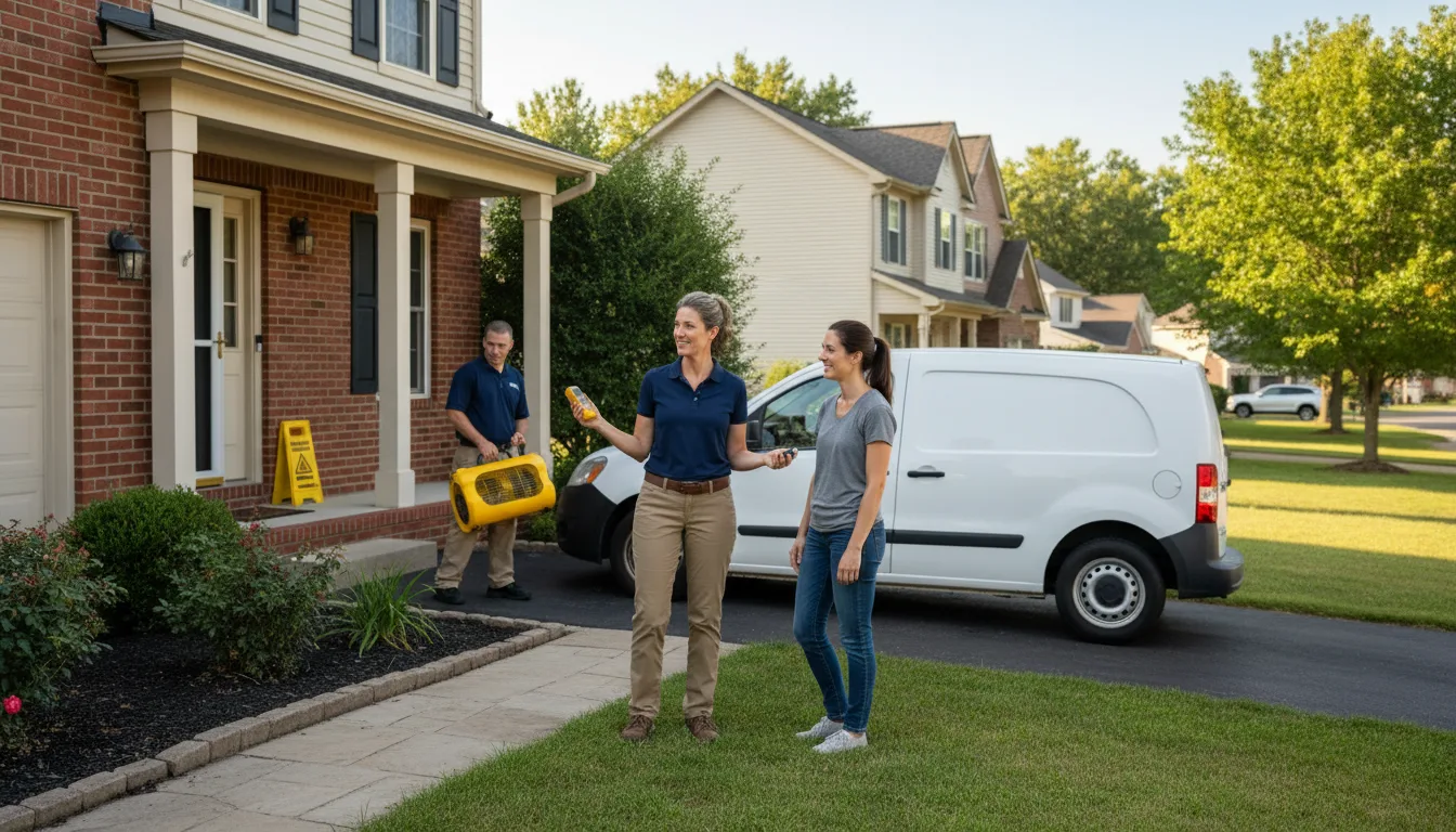 Residential water damage restoration in Albemarle, NC